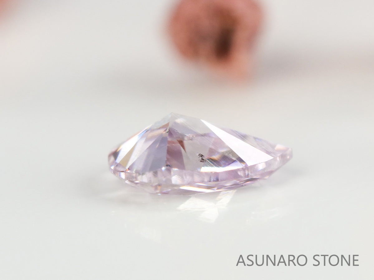 ピンクダイヤモンド　Fancy Light Purple Pink　SI2　ペアシェイプ　0.055ct　【231115-1908】