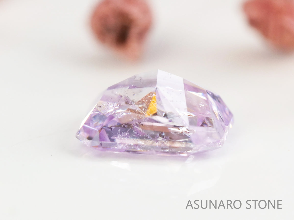 ピンクダイヤモンド　Fancy Light Purple Pink　I1　ラディアントカット　0.177ct　【231115-1909】