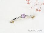 ピンクダイヤモンド　Fancy Light Purple Pink　I1　ラディアントカット　0.177ct　【231115-1909】