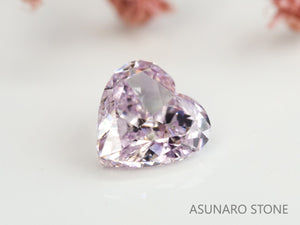ピンクダイヤモンド　Fancy Light Purple Pink　SI2　ハートカット　0.188ct　【231115-1912】
