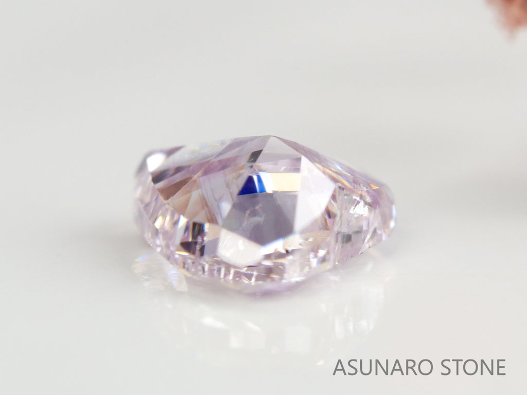 ピンクダイヤモンド　Fancy Light Purple Pink　SI2　ハートカット　0.188ct　【231115-1912】
