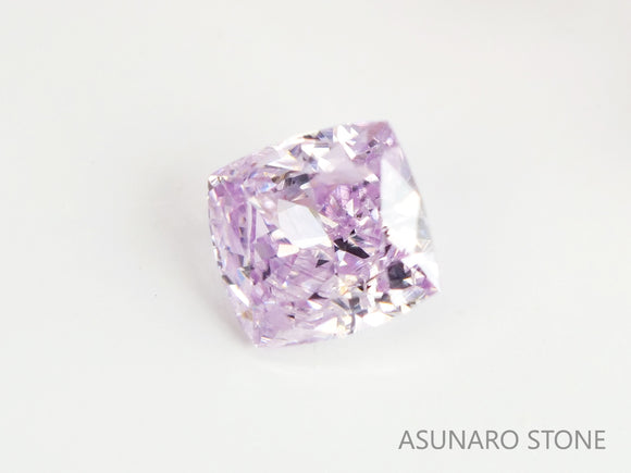 ピンクダイヤモンド　Fancy Light Purple Pink　I1　クッションカット　0.078ct　【231115-1913】