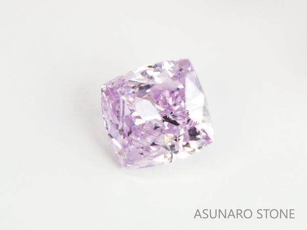 ピンクダイヤモンド　Fancy Light Purple Pink　I1　クッションカット　0.078ct　ソ付【231115-1913】