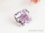 ピンクダイヤモンド　Fancy Light Purple Pink　SI2　クッションカット　0.067ct　【231115-1914】