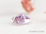 ピンクダイヤモンド　Fancy Light Purple Pink　SI2　クッションカット　0.067ct　【231115-1914】