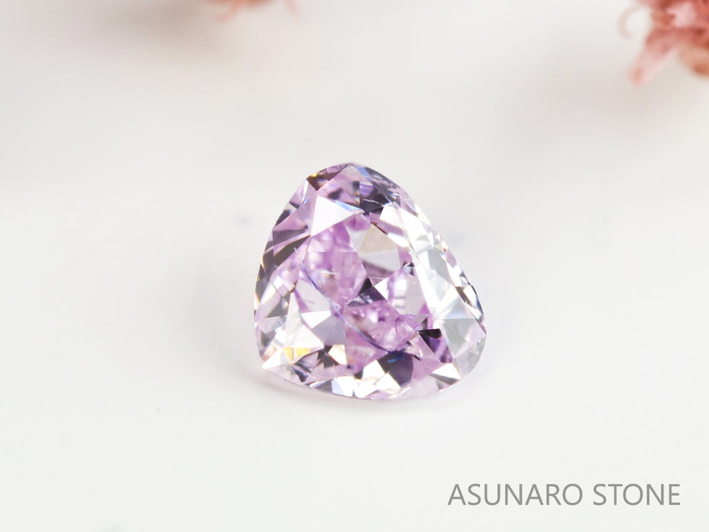 ピンクダイヤモンド　Fancy Light Purple Pink　SI2　マロンカット　0.062ct【231115-1916】