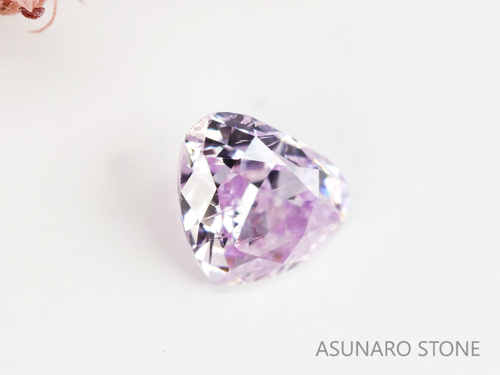 ピンクダイヤモンド　Fancy Light Purple Pink　SI2　マロンカット　0.062ct【231115-1916】