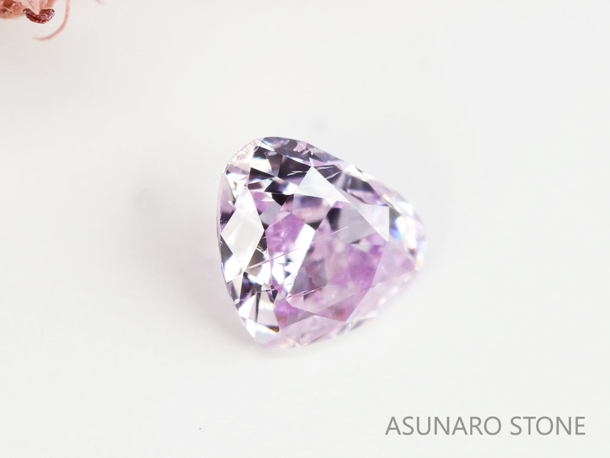 ピンクダイヤモンド　Fancy Light Purple Pink　SI2　マロンカット　0.062ct【231115-1916】