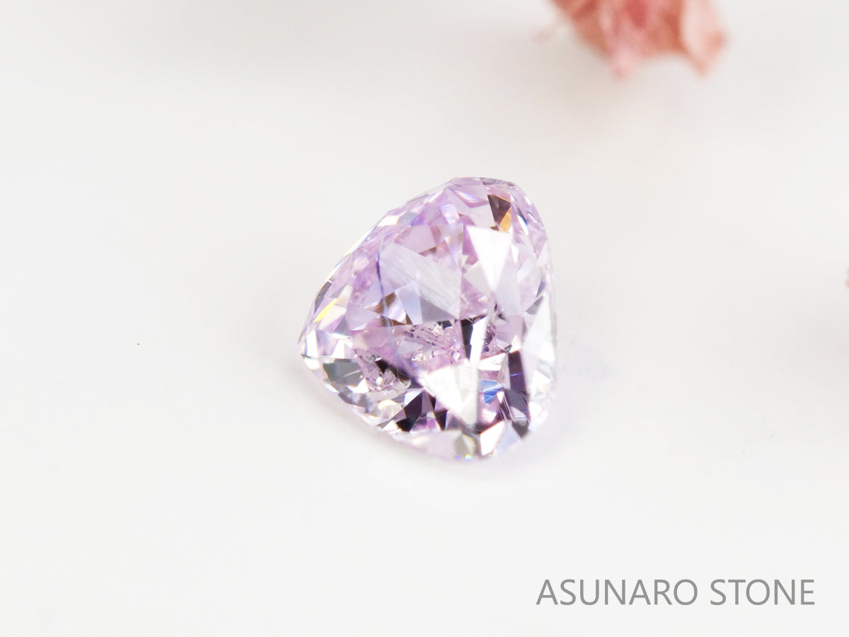ピンクダイヤモンド　Fancy Light Purple Pink　SI2　マロンカット　0.062ct【231115-1916】