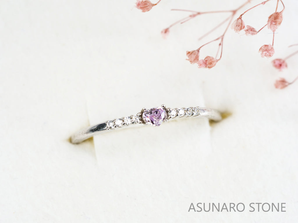 ピンクダイヤモンド　Fancy Light Purple Pink　SI2　マロンカット　0.062ct【231115-1916】