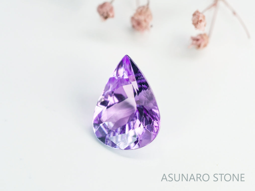 バイカラーピンクゾイサイト　ペアシェイプ　タンザニア産　　1.50ct【231225-1930】