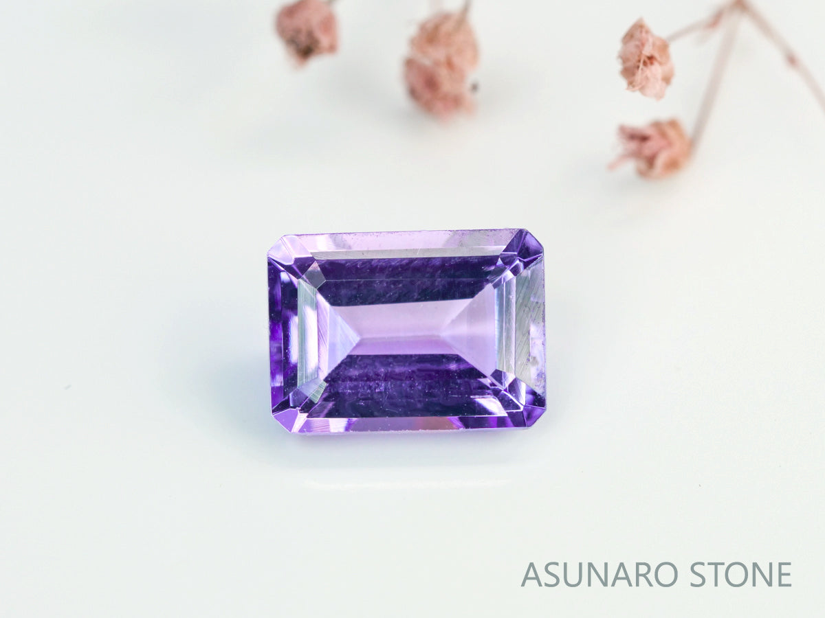 バイカラーピンクゾイサイト　エメラルドカット　タンザニア産　　1.23ct【231225-1932】