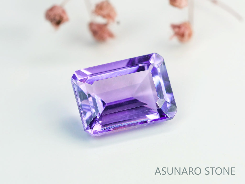 バイカラーピンクゾイサイト　エメラルドカット　タンザニア産　　1.23ct【231225-1932】