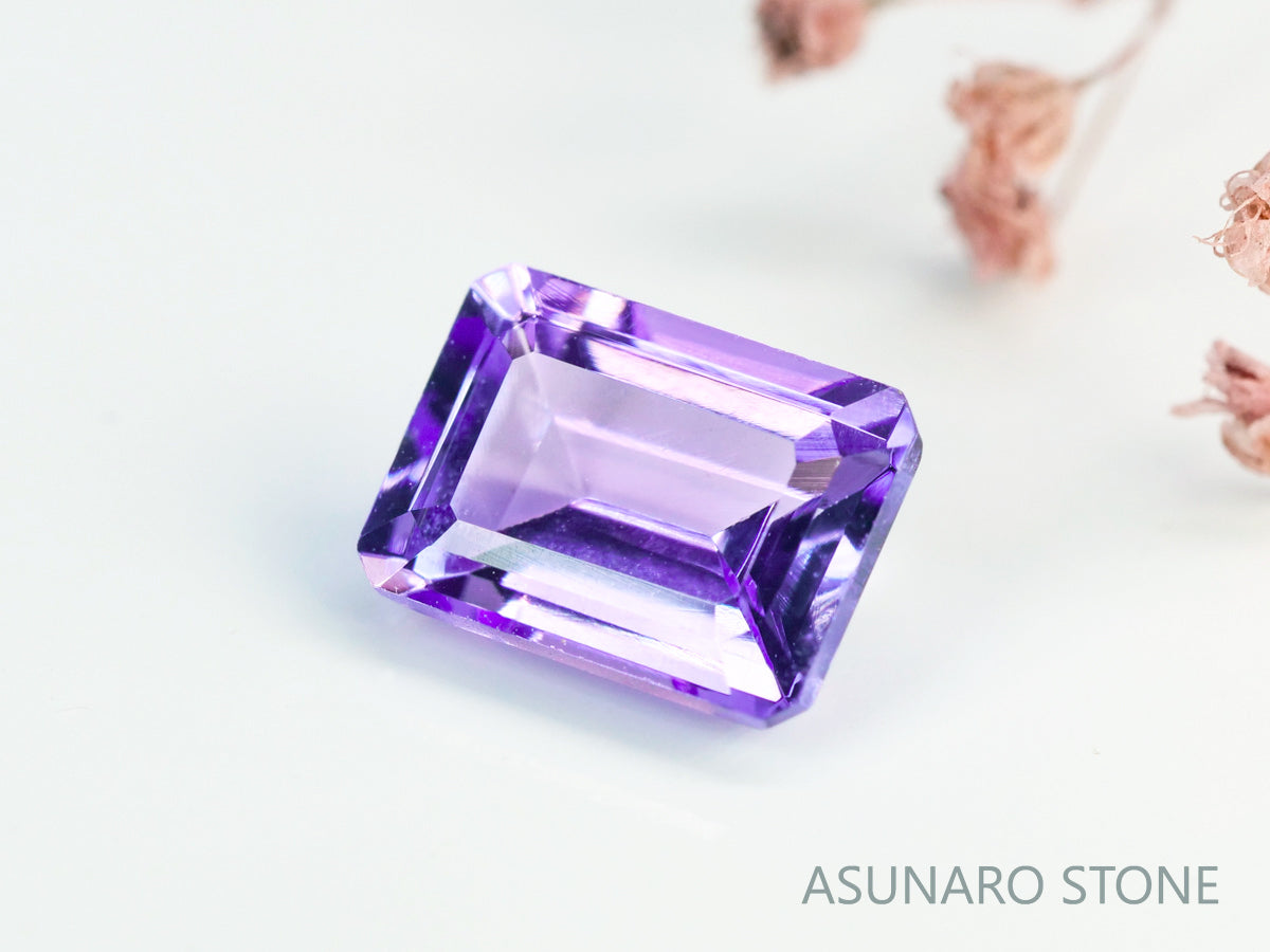 バイカラーピンクゾイサイト　エメラルドカット　タンザニア産　　1.23ct【231225-1932】