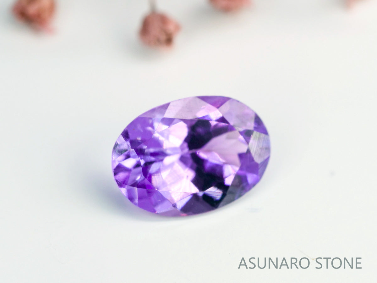 バイカラーピンクゾイサイト　オーバルカット　タンザニア産　　0.74ct【231225-1933】