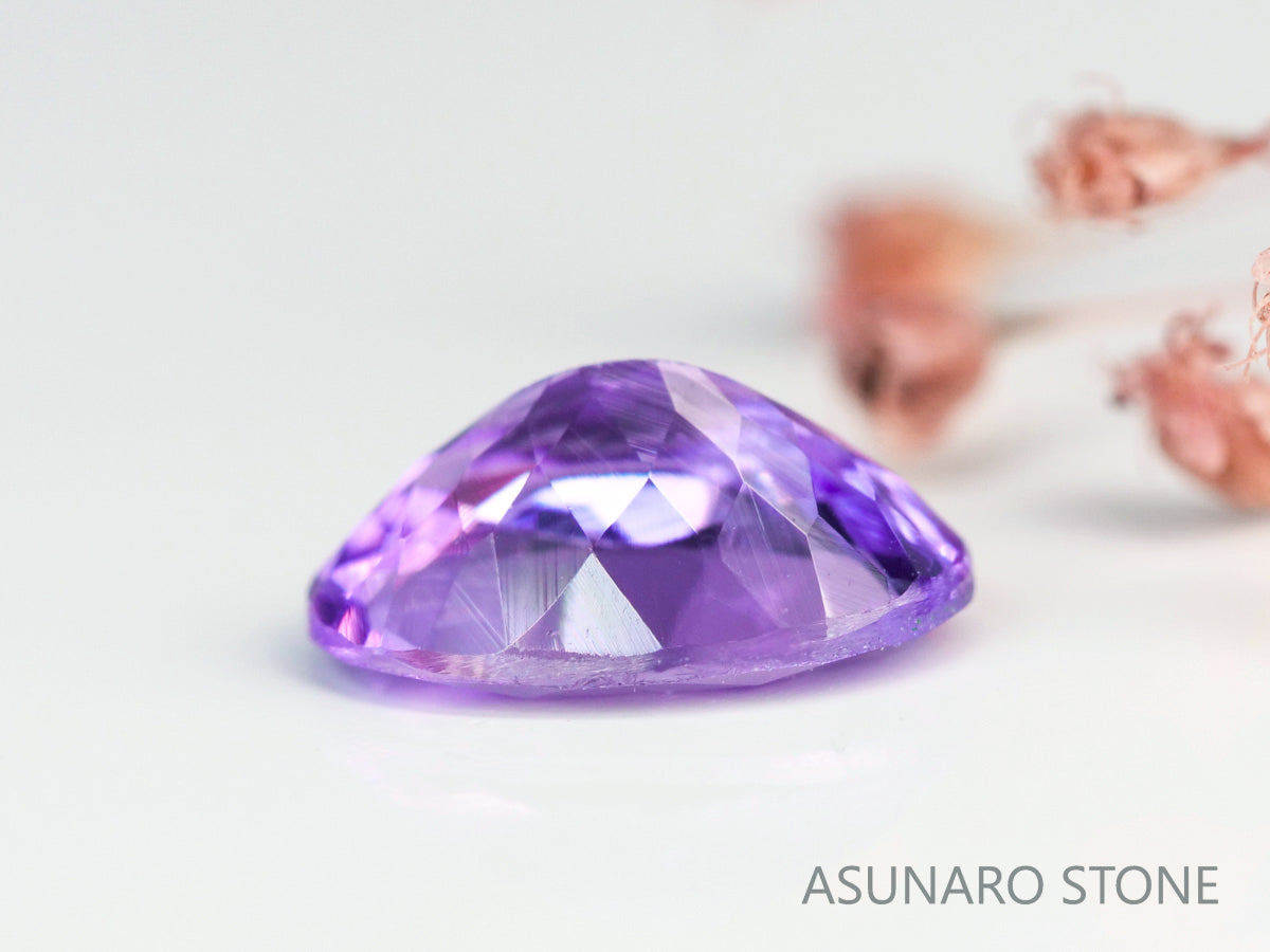 バイカラーピンクゾイサイト　オーバルカット　タンザニア産　　0.74ct【231225-1933】