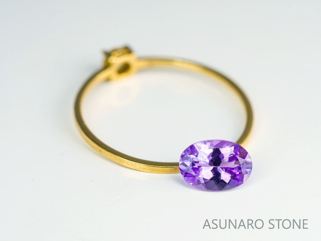 バイカラーピンクゾイサイト　オーバルカット　タンザニア産　　0.74ct【231225-1933】