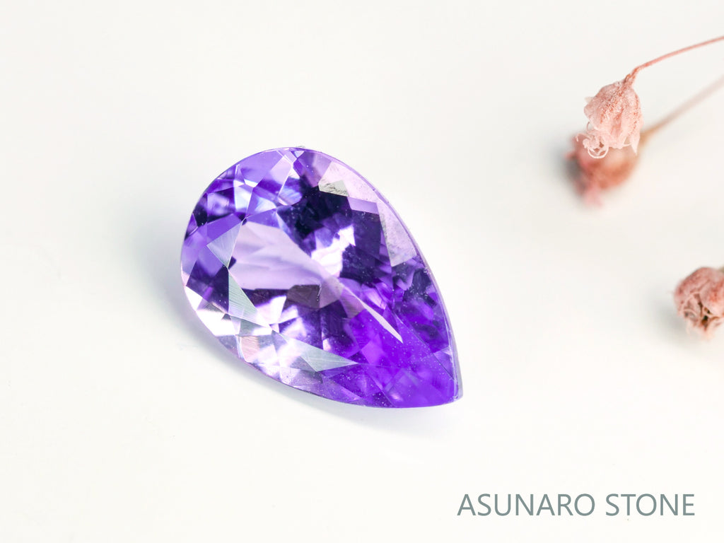 バイカラーピンクゾイサイト　ペアシェイプ　タンザニア産　　1.38ct【231225-1934】