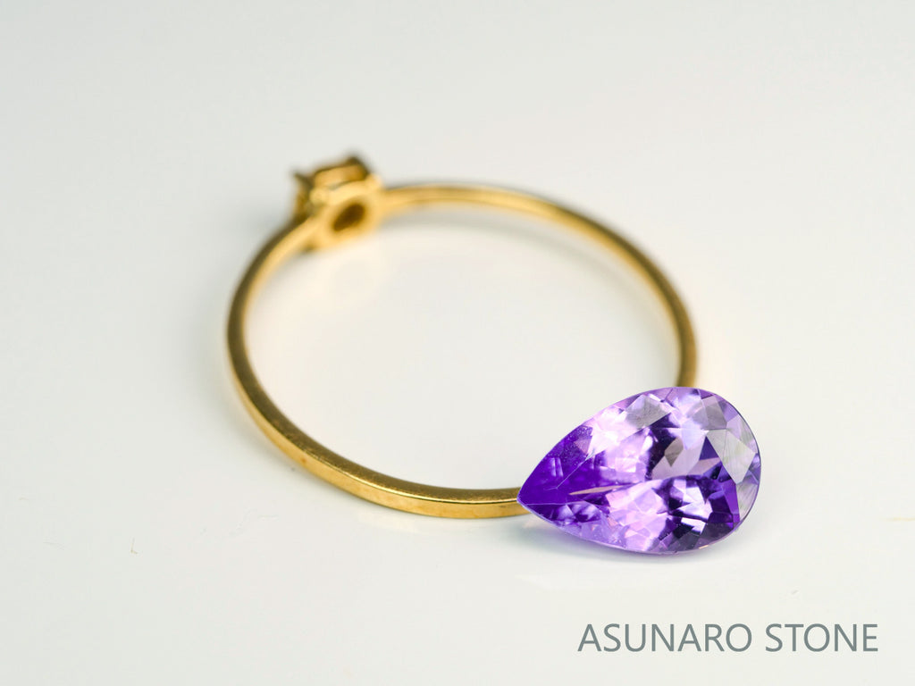 バイカラーピンクゾイサイト　ペアシェイプ　タンザニア産　　1.38ct【231225-1934】