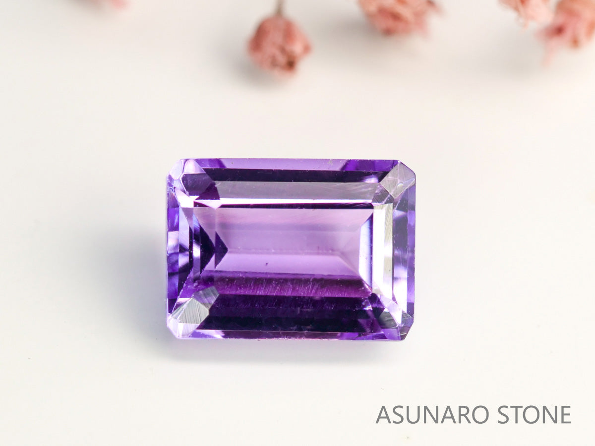 バイカラーピンクゾイサイト　エメラルドカット　タンザニア産　　1.31ct【231225-1935】