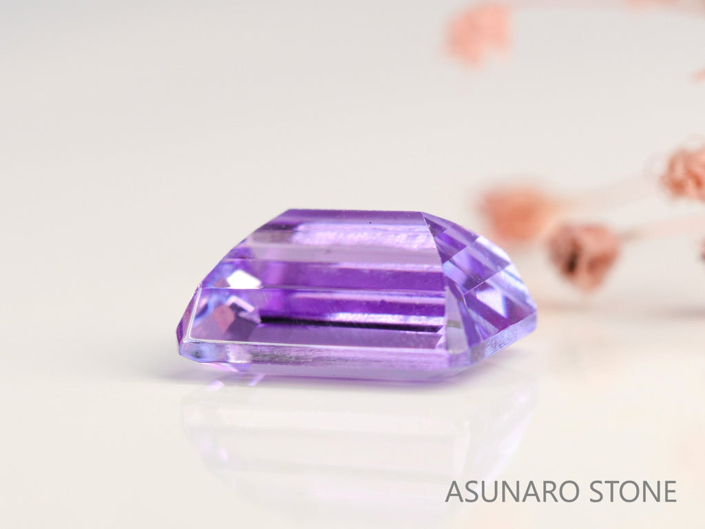 バイカラーピンクゾイサイト　エメラルドカット　タンザニア産　　1.31ct【231225-1935】