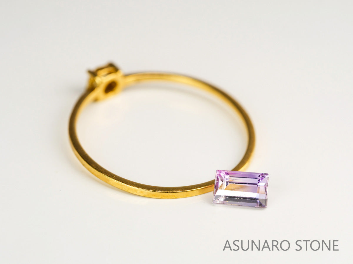 ピンクゾイサイト　スクエアカット　タンザニア産　　0.52ct【231225-1948】