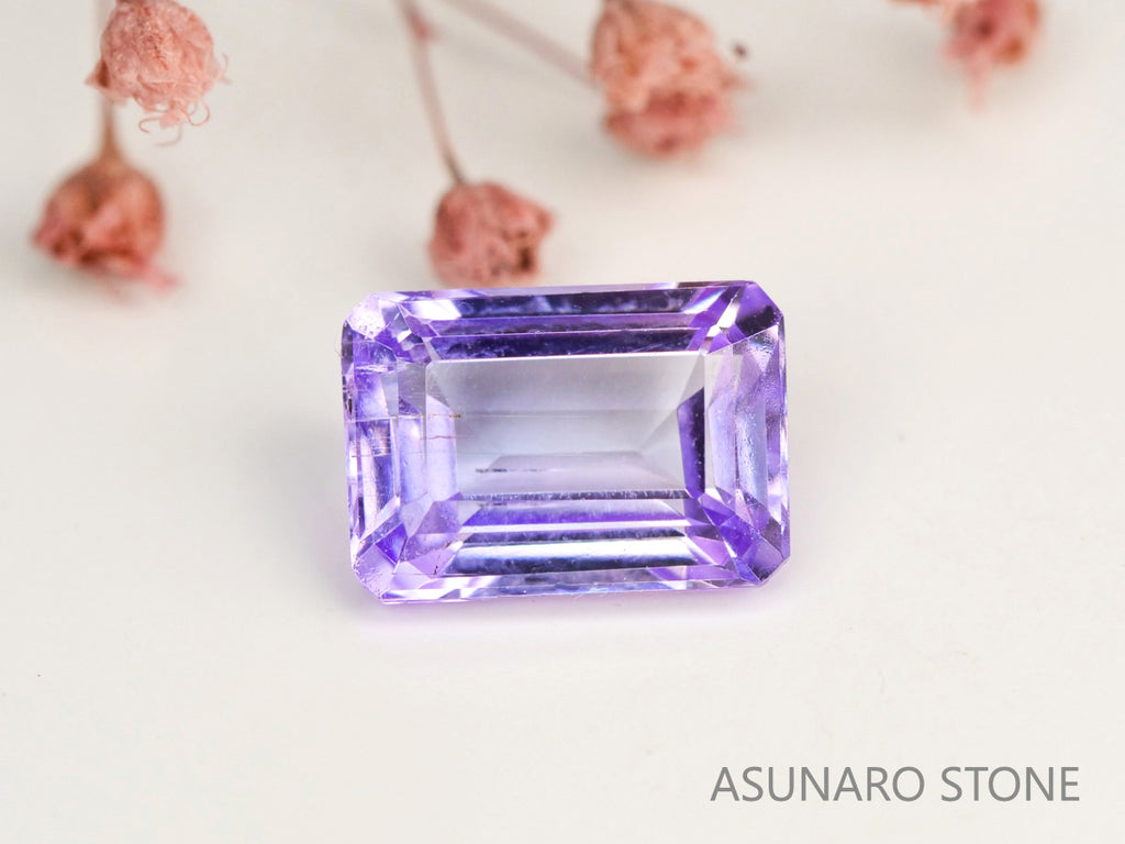 ピンクゾイサイト　エメラルドカット　タンザニア産　　0.92ct【231225-1953】