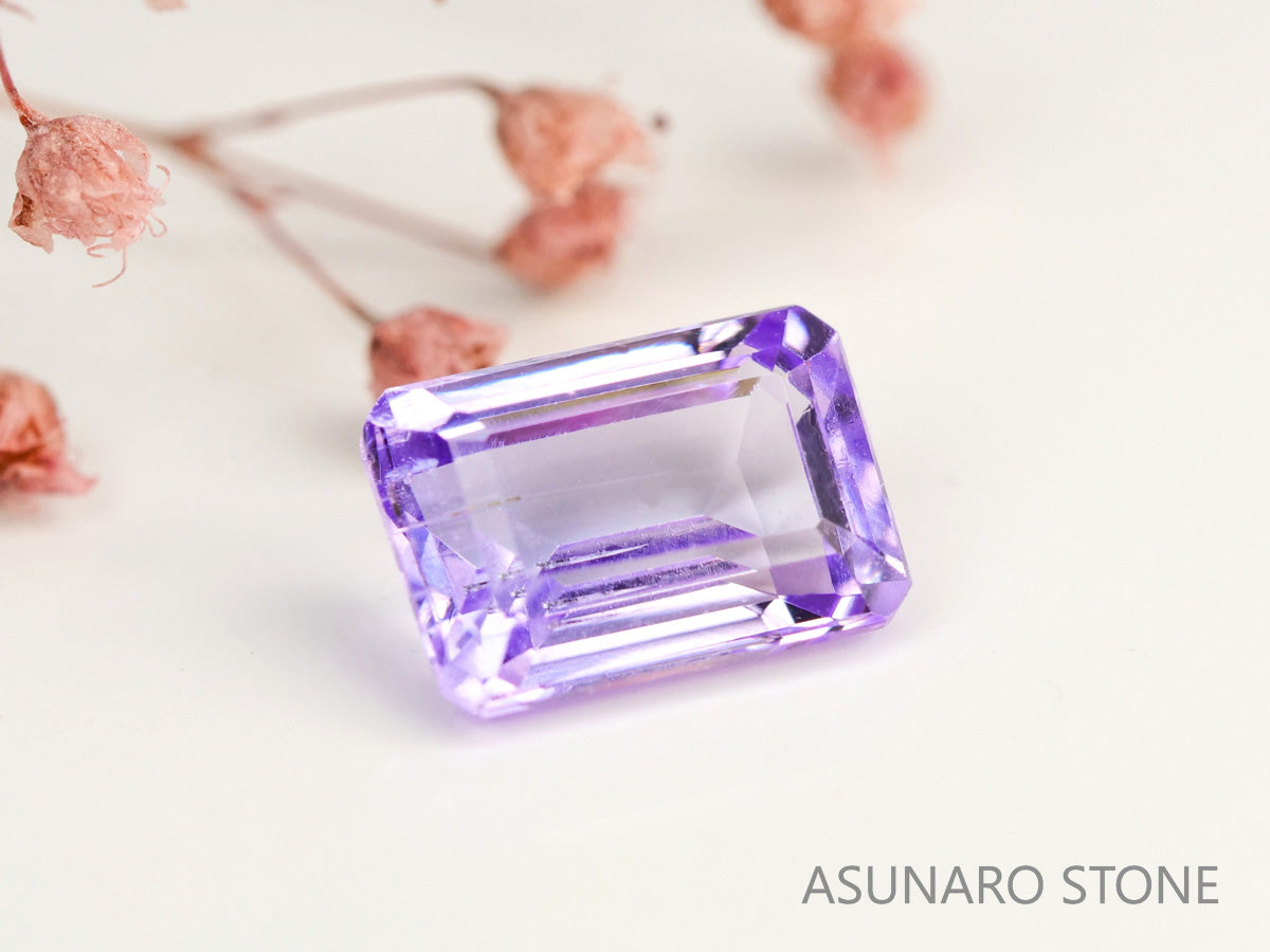 ピンクゾイサイト　エメラルドカット　タンザニア産　　0.92ct【231225-1953】