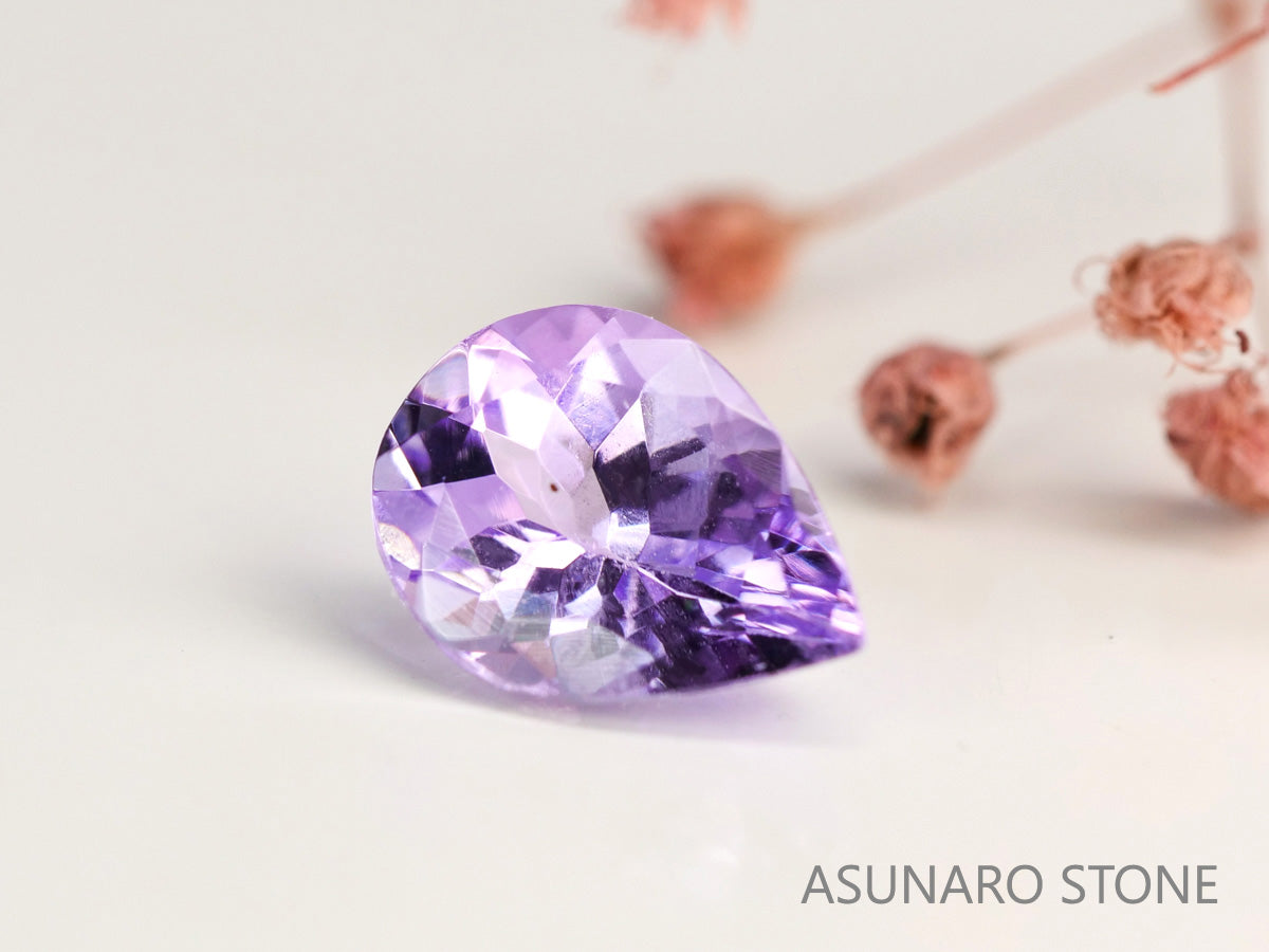 ピンクゾイサイト　ペアシェイプ　タンザニア産　　0.63ct【231225-1957】