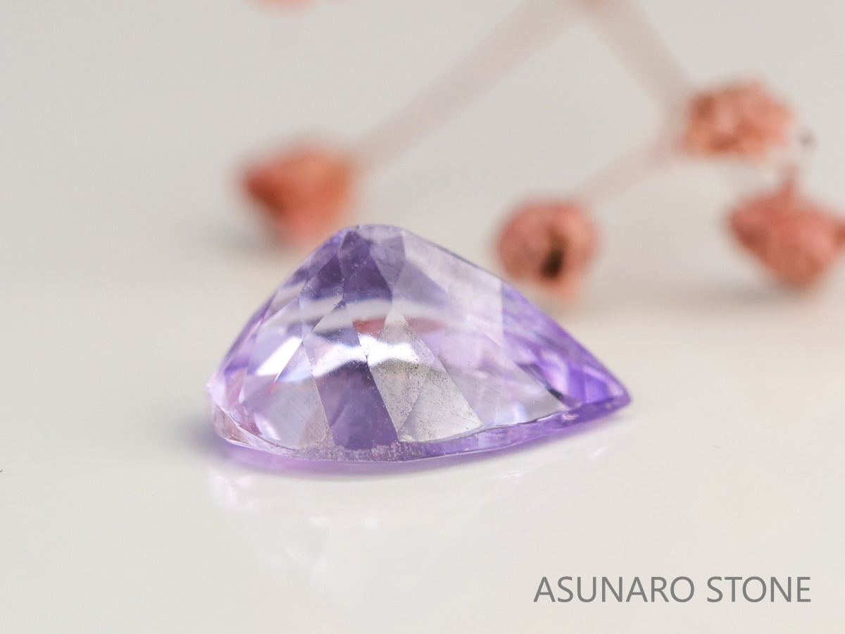 ピンクゾイサイト　ペアシェイプ　タンザニア産　　0.63ct【231225-1957】