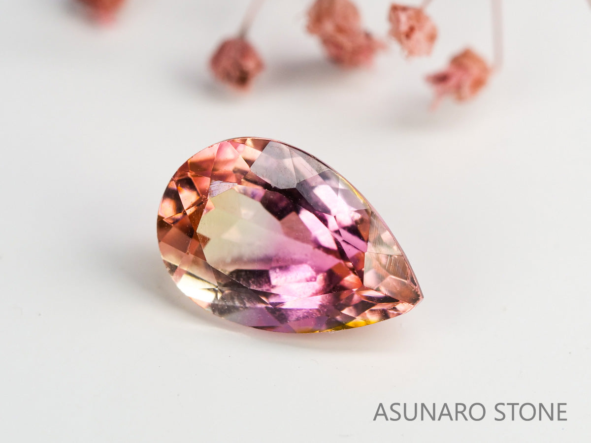 パーティーカラートルマリン ペアシェイプ コンゴ産 1.41ct【240115