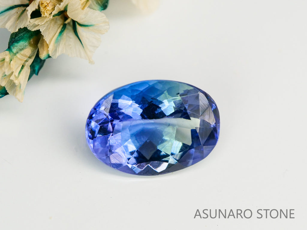 バイカラータンザナイト　オーバルカット　タンザニア産　　1.15ct【240115-1971】