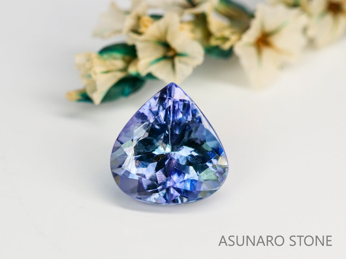 バイカラータンザナイト　マロンカット　タンザニア産　　1.32ct【240115-1972】