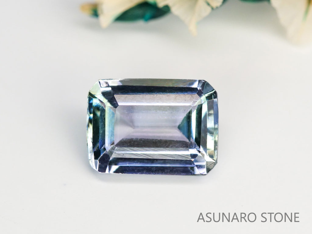 バイカラータンザナイト　エメラルドカット　タンザニア産　　1.03ct【240205-1973】