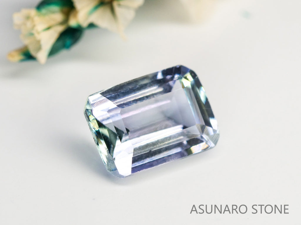 バイカラータンザナイト　エメラルドカット　タンザニア産　　1.03ct【240205-1973】