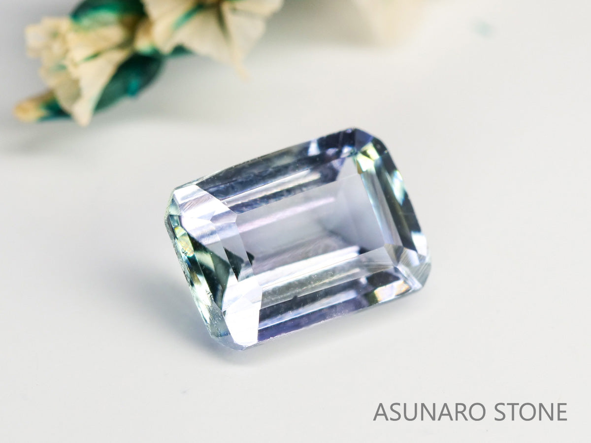 バイカラータンザナイト　エメラルドカット　タンザニア産　　1.03ct【240205-1973】