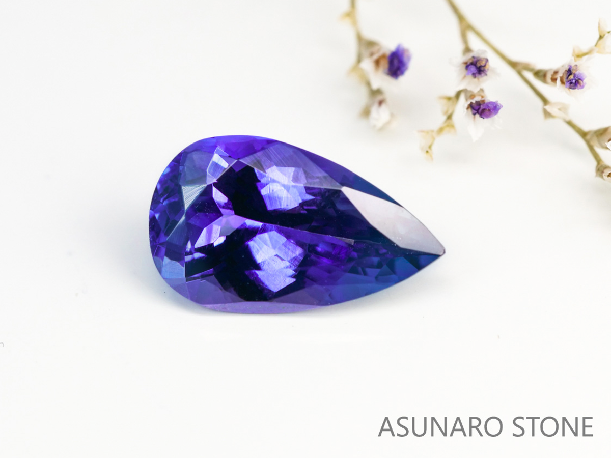 バイカラータンザナイト　ペアシェイプ　タンザニア産　　2.61ct【231130-1977】