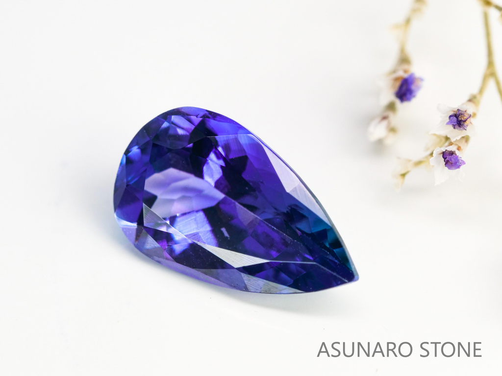 バイカラータンザナイト　ペアシェイプ　タンザニア産　　2.61ct【231130-1977】