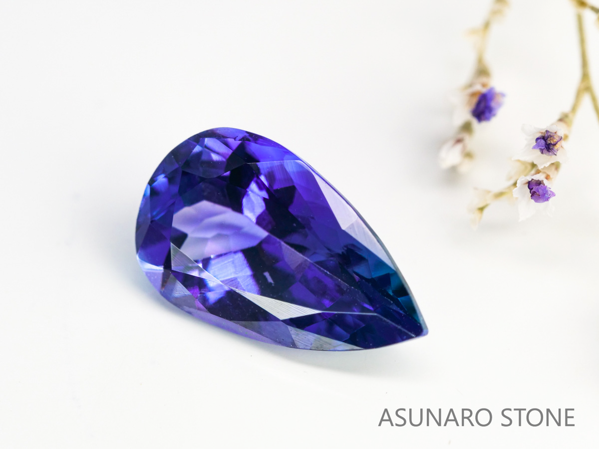 バイカラータンザナイト　ペアシェイプ　タンザニア産　　2.61ct【231130-1977】