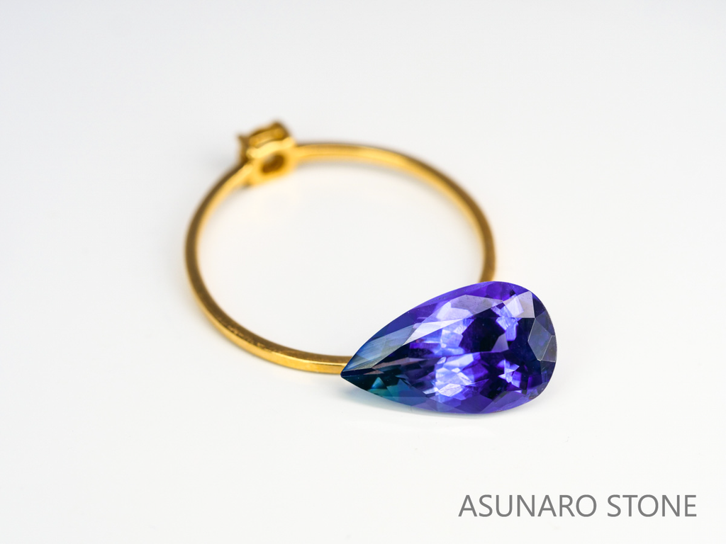 バイカラータンザナイト　ペアシェイプ　タンザニア産　　2.61ct【231130-1977】