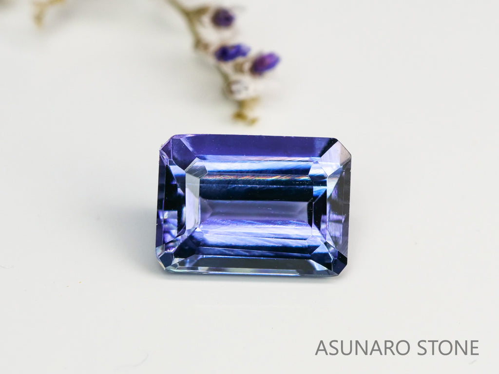 バイカラータンザナイト　エメラルドカット　タンザニア産　　1.67ct【231130-1981】