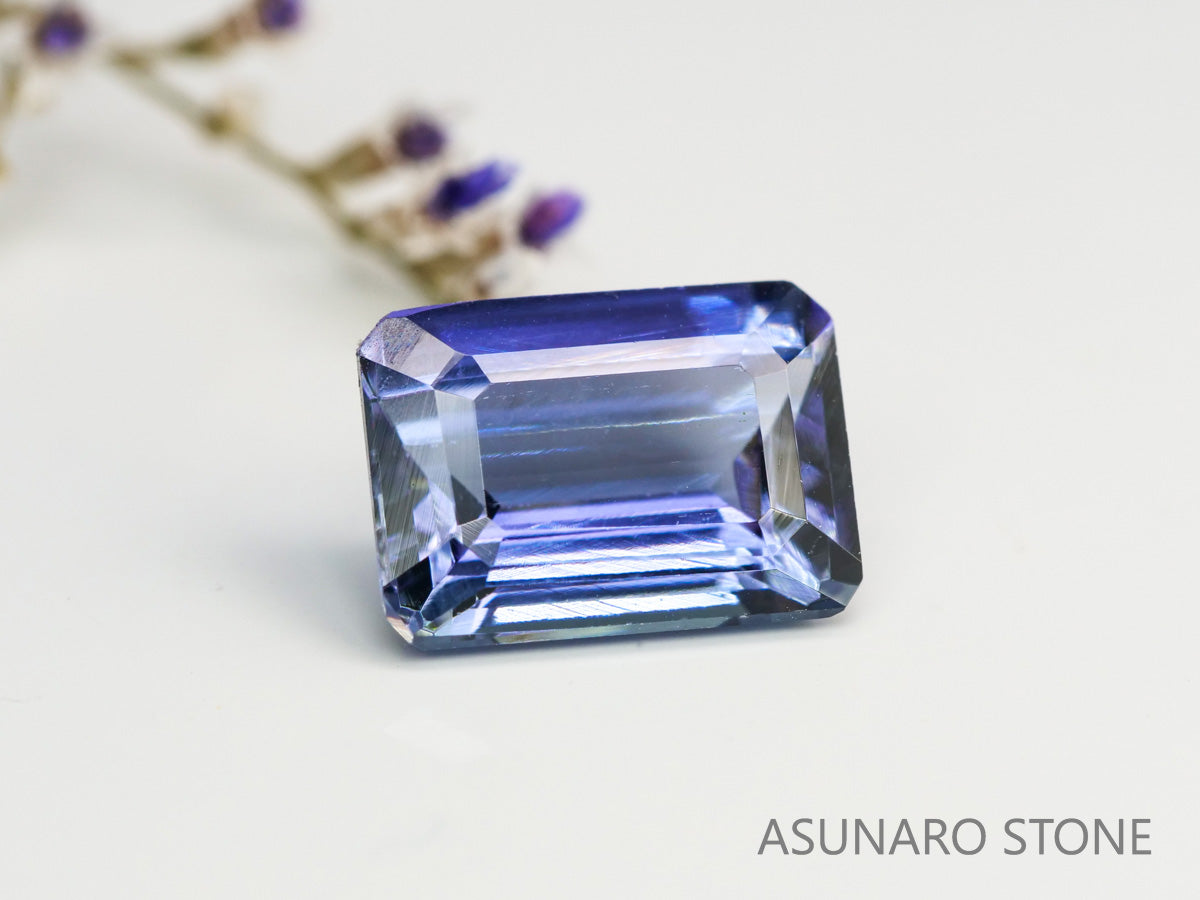 バイカラータンザナイト　エメラルドカット　タンザニア産　　1.67ct【231130-1981】