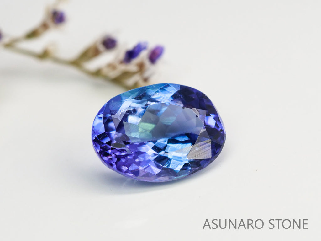 パーティーカラータンザナイト　オーバルカット　タンザニア産　　1.28ct【231130-1986】
