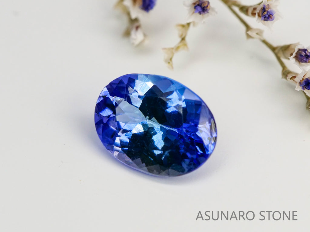 バイカラーカラータンザナイト　オーバルカット　タンザニア産　　1.24ct【240115-1987】