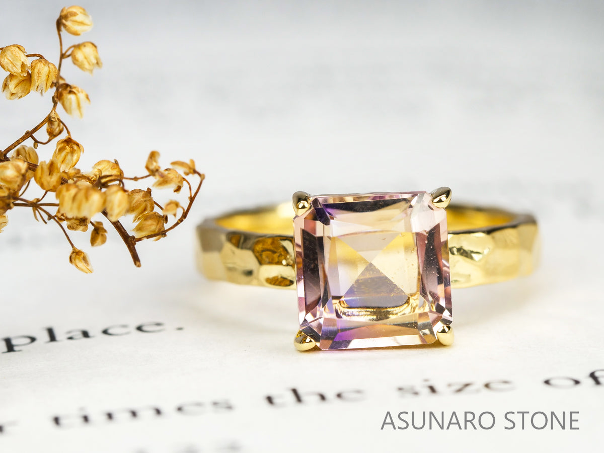 【お仕立て用】空枠番号：3959C-D　約2.7mm幅　槌目加工　リング枠　ダイヤなし【オーダージュエリー用】