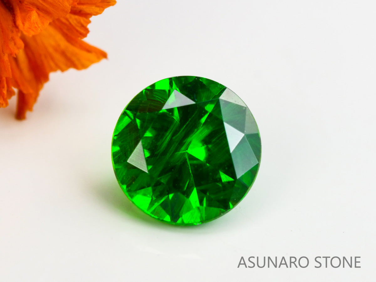 デマントイドガーネット ラウンドカット　ロシア産  0.20ct【240209-2002】