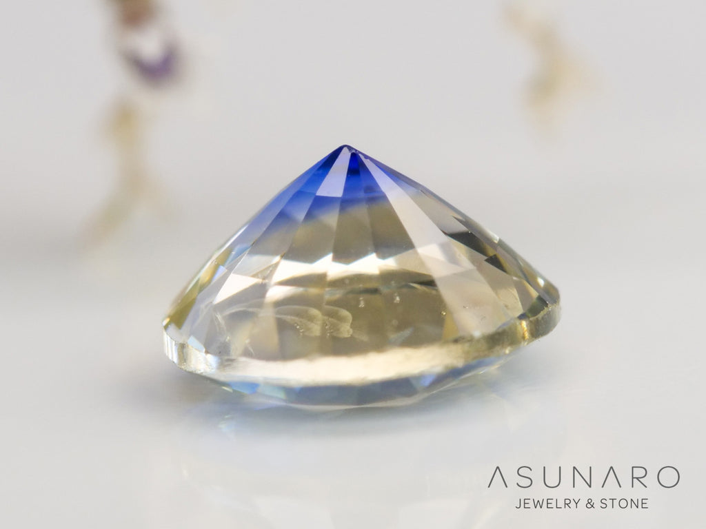 バイカラーサファイア 　ラウンドカット　 スリランカ産　0.61ct【240501-1810】