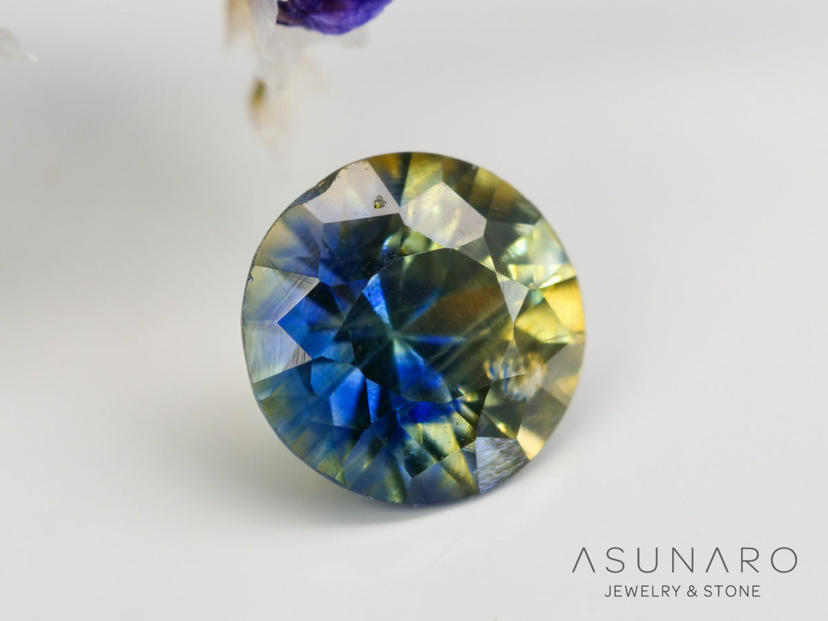 バイカラーサファイア ラウンドカット スリランカ産 0.38ct【240501