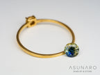 バイカラーサファイア 　ラウンドカット　 スリランカ産　0.38ct【240501-1813】