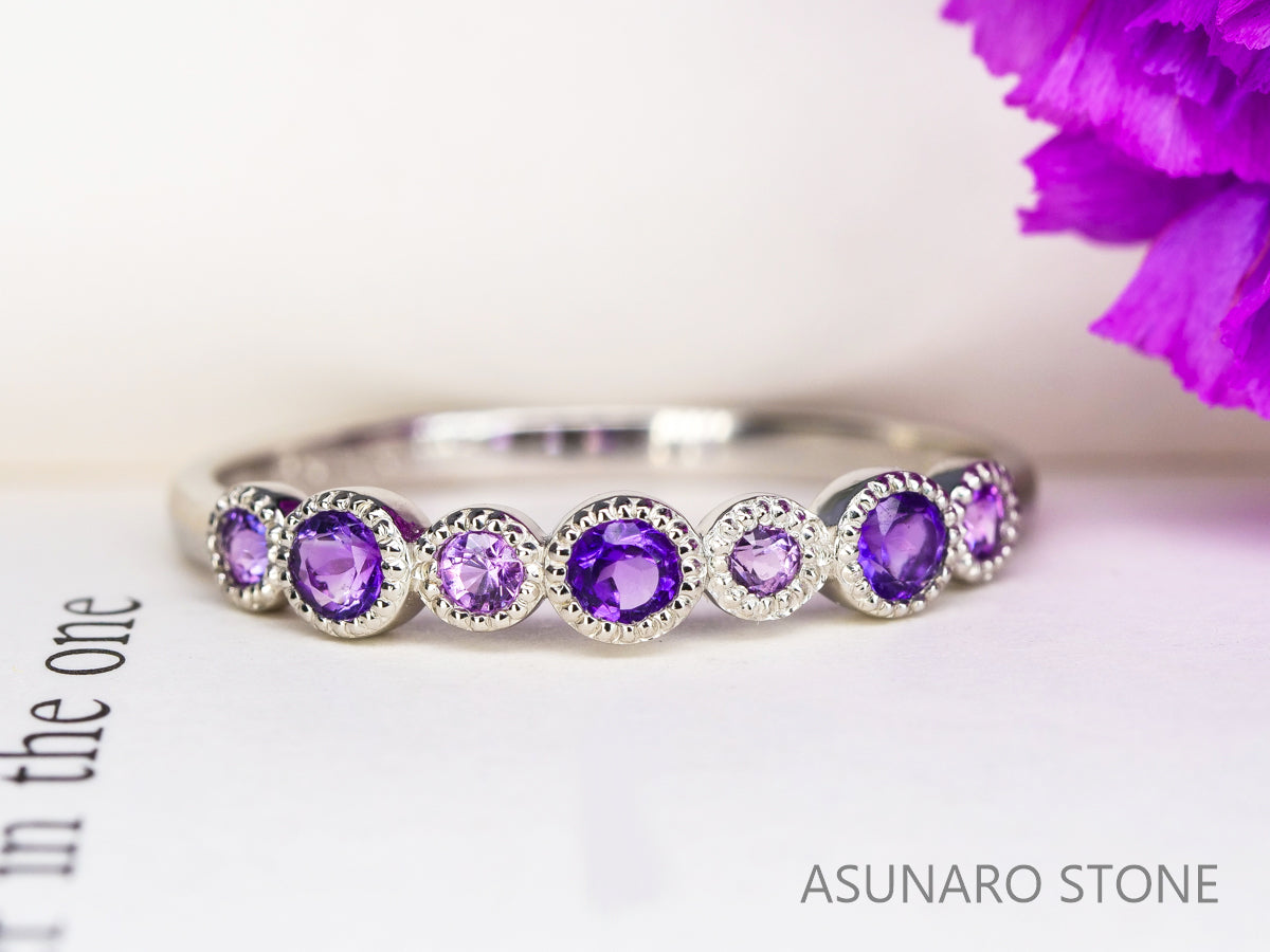 【お仕立て用】空枠番号：3670C　2.5mm 2mm用　リング枠　ハーフエタニティ【オーダージュエリー用】hpv